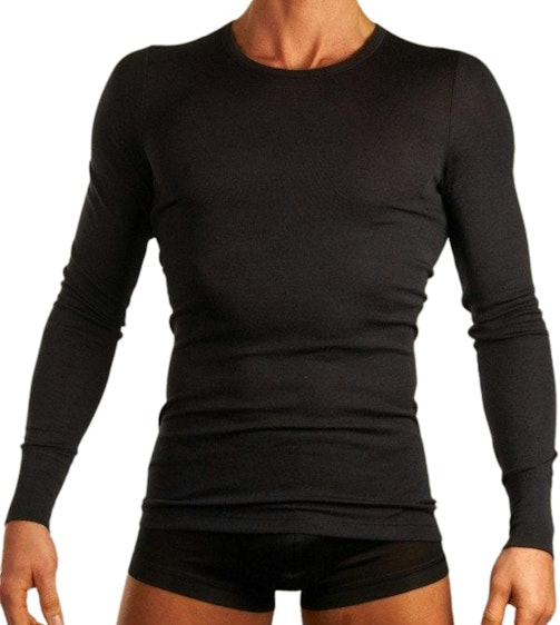 Hanro T-shirt thermique Woolen Silk Long Sleeve Shirt Hommes