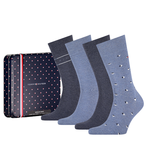 Tommy Hilfiger chaussettes 4 paires Tin Giftbox H