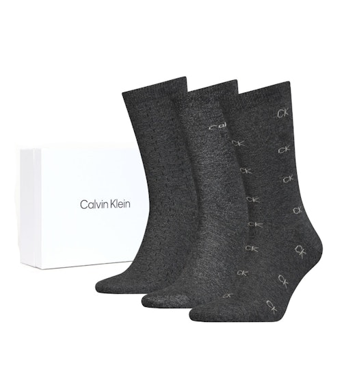 Calvin Klein sokken 3 paar Logo Lux Cardboard Giftbox Sock H