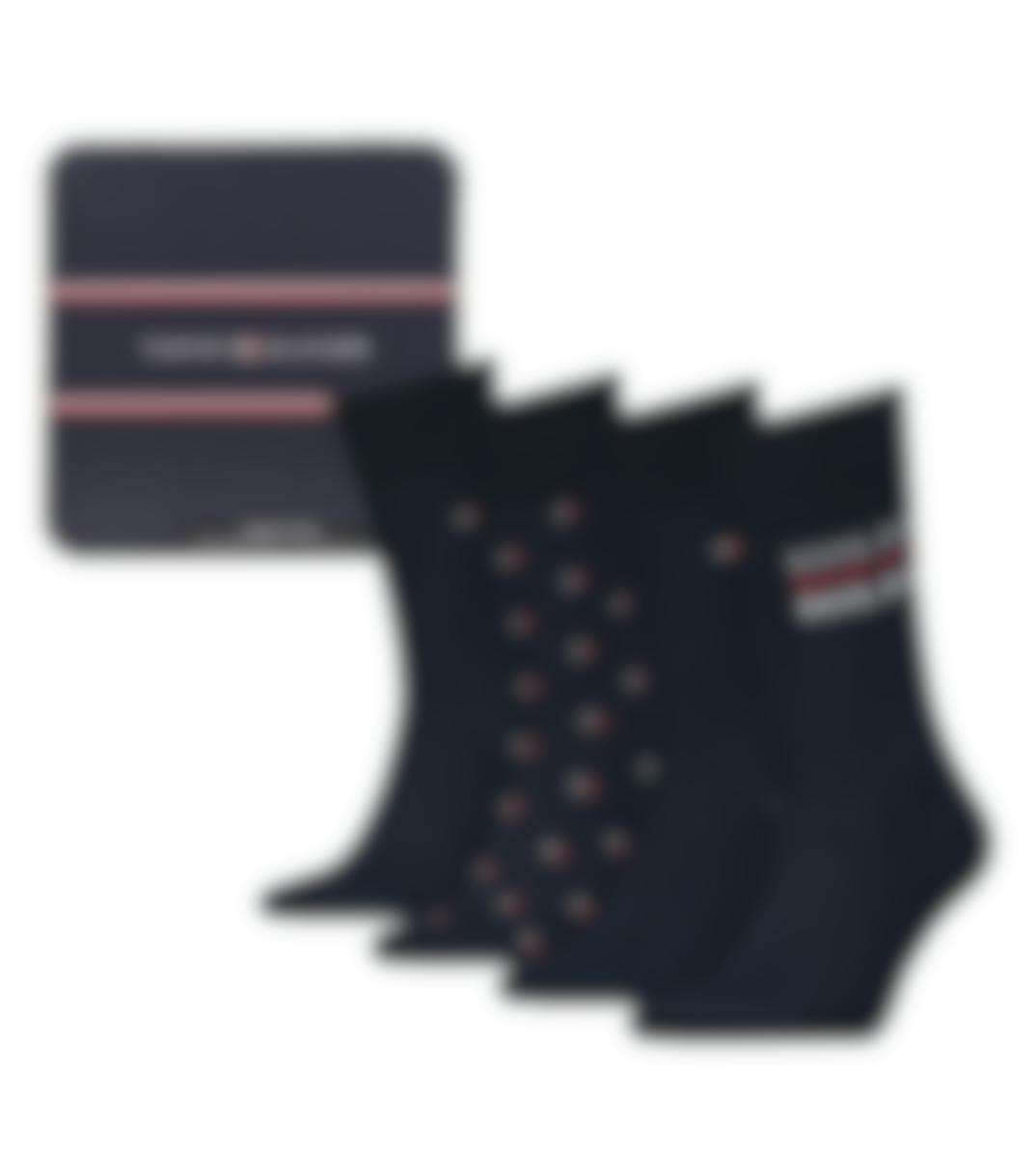 Tommy Hilfiger chaussettes 4 paires Sock Tin Giftbox Hommes