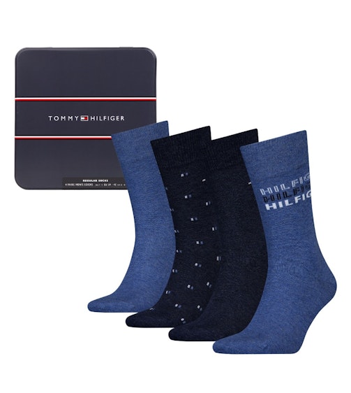 Tommy Hilfiger sokken 4 paar Sock Tin Giftbox H