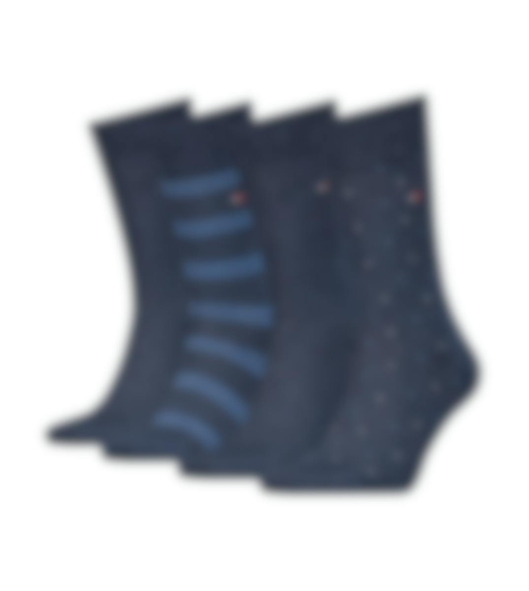 Tommy Hilfiger sokken 4 paar Tin Giftbox Stripe Dot Heren