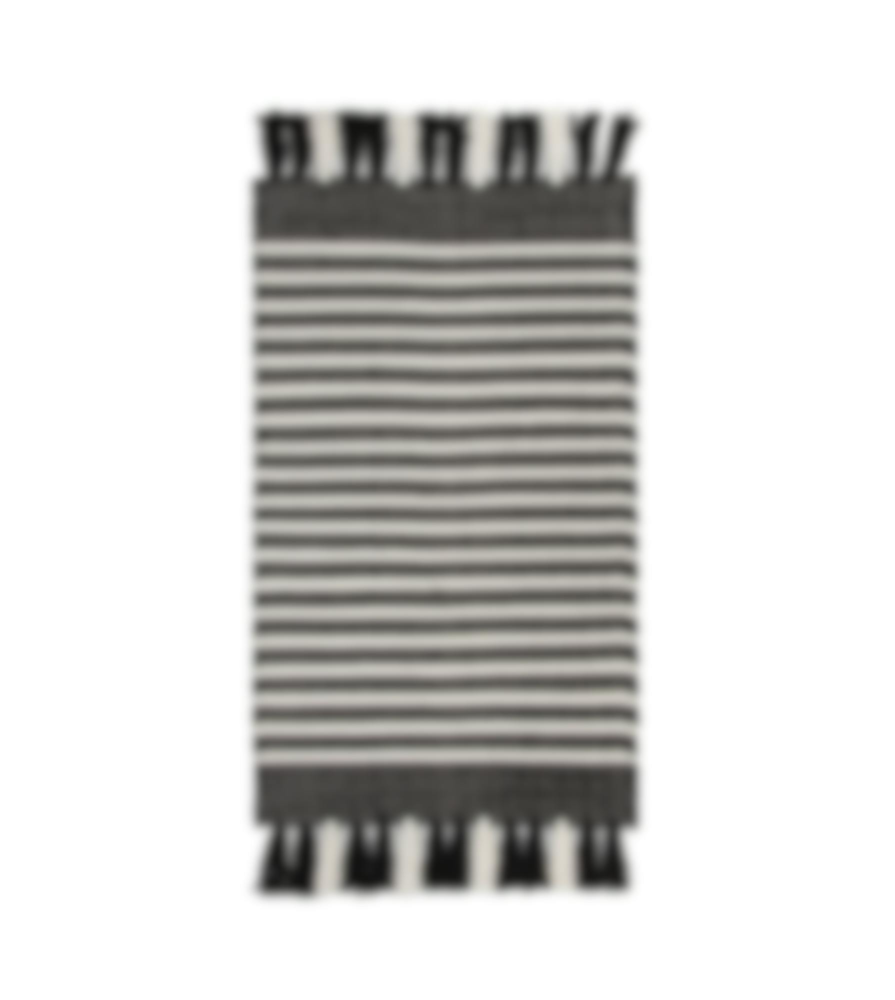 Walra badmat Stripes & Structure Zwart Wit 100 x 60 cm