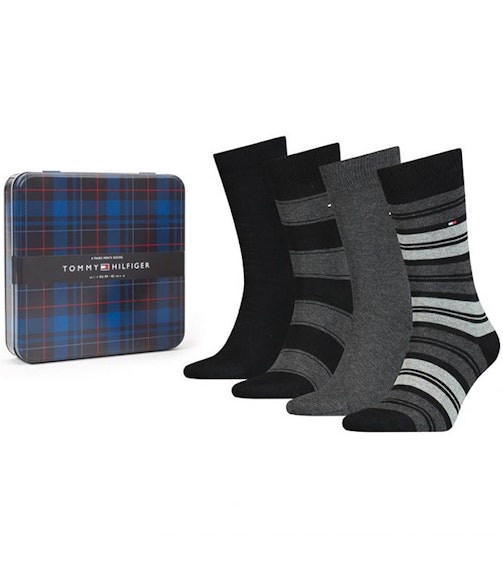 Tommy Hilfiger sokken 4 paar Men Giftbox Stripe H 100000845-003