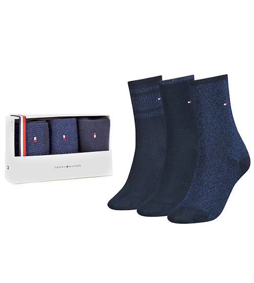 Tommy Hilfiger socks 3 paar Giftbox Women Lurex D 100000865-001