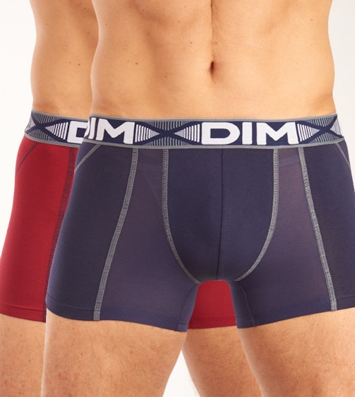 Dim short 2 pack Coton 3D Flex Air Boxer H D01N1 rood/blauw