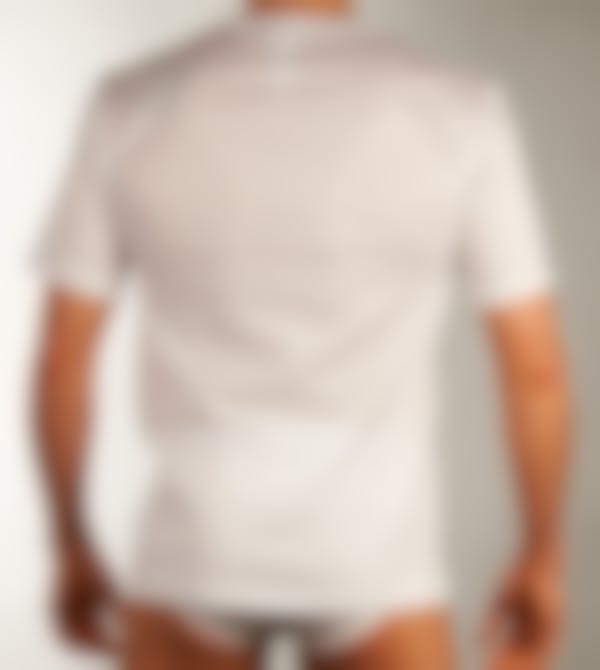 Hanro T-shirt Cotton Sporty Short Sleeve V-Neck Shirt H