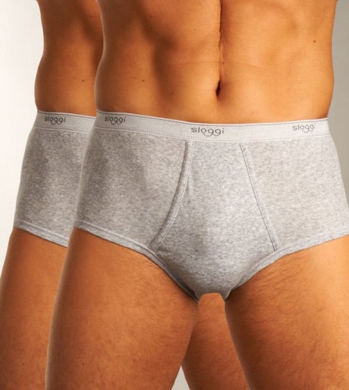 SLOGGI underwear SLIP 2 PACK BASIC MAXI GRIJS