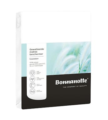 Bonnanotte gewatteerde matrasbeschermer katoen (hoek 30 cm) 160 x 200 cm