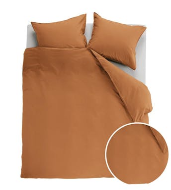 Ambiante housse de couette Cotton Uni Orange Coton 200 x 200-220 cm