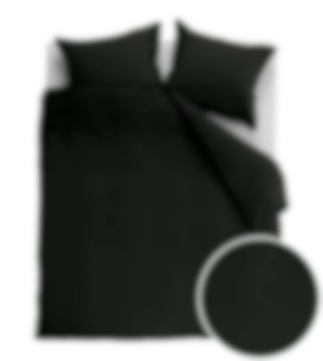 Ambiante housse de couette Cotton Uni Black Coton 240 x 200-220 cm