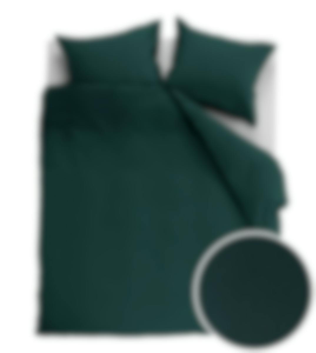 Ambiante housse de couette Cotton Uni Dark Green Coton 200 x 200-220 cm