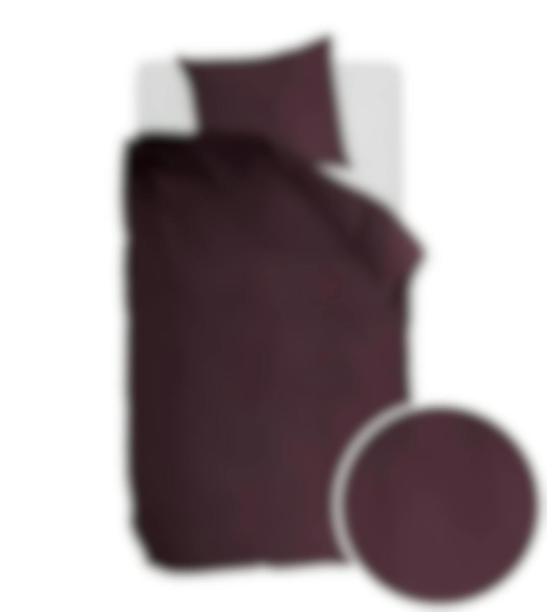Ambiante dekbedovertrek Cotton Uni Dark Red Coton 140 x 200-220 cm