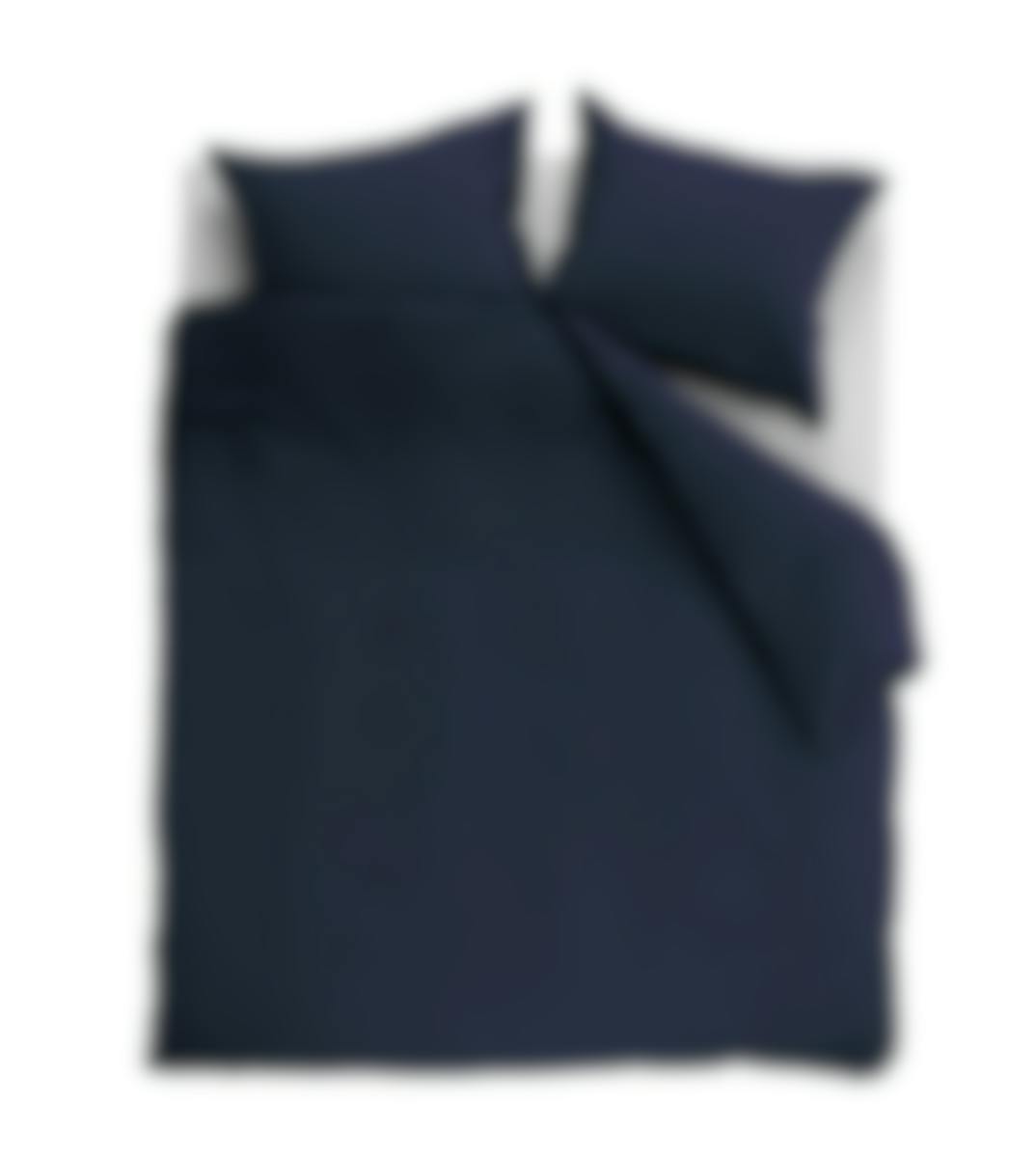 Ambiante housse de couette Cotton Uni Dark Blue Coton 260 x 200-220 cm