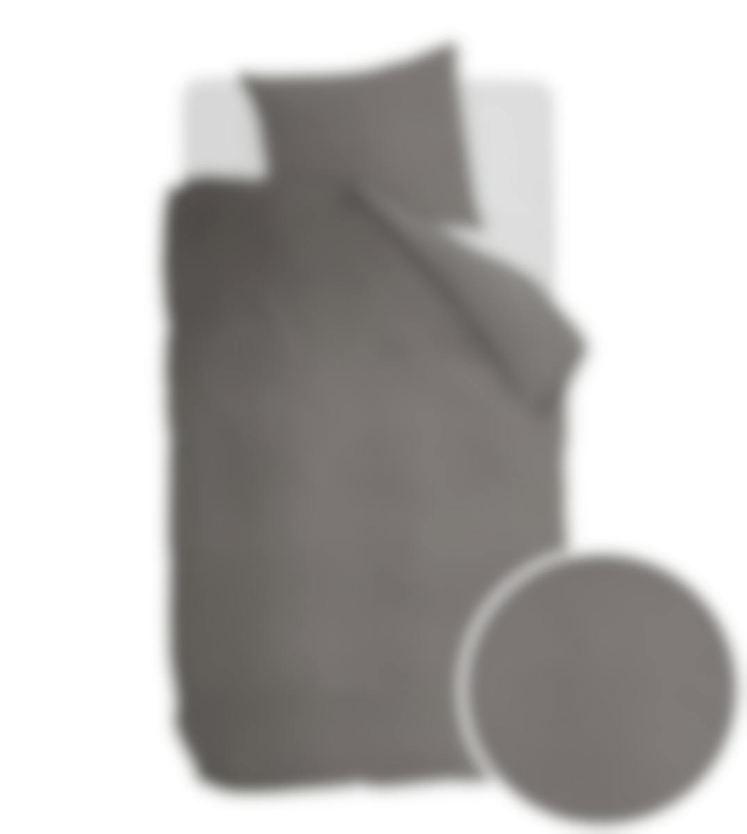 Ambiante housse de couette Cotton Uni Grey Coton 140 x 200-220 cm