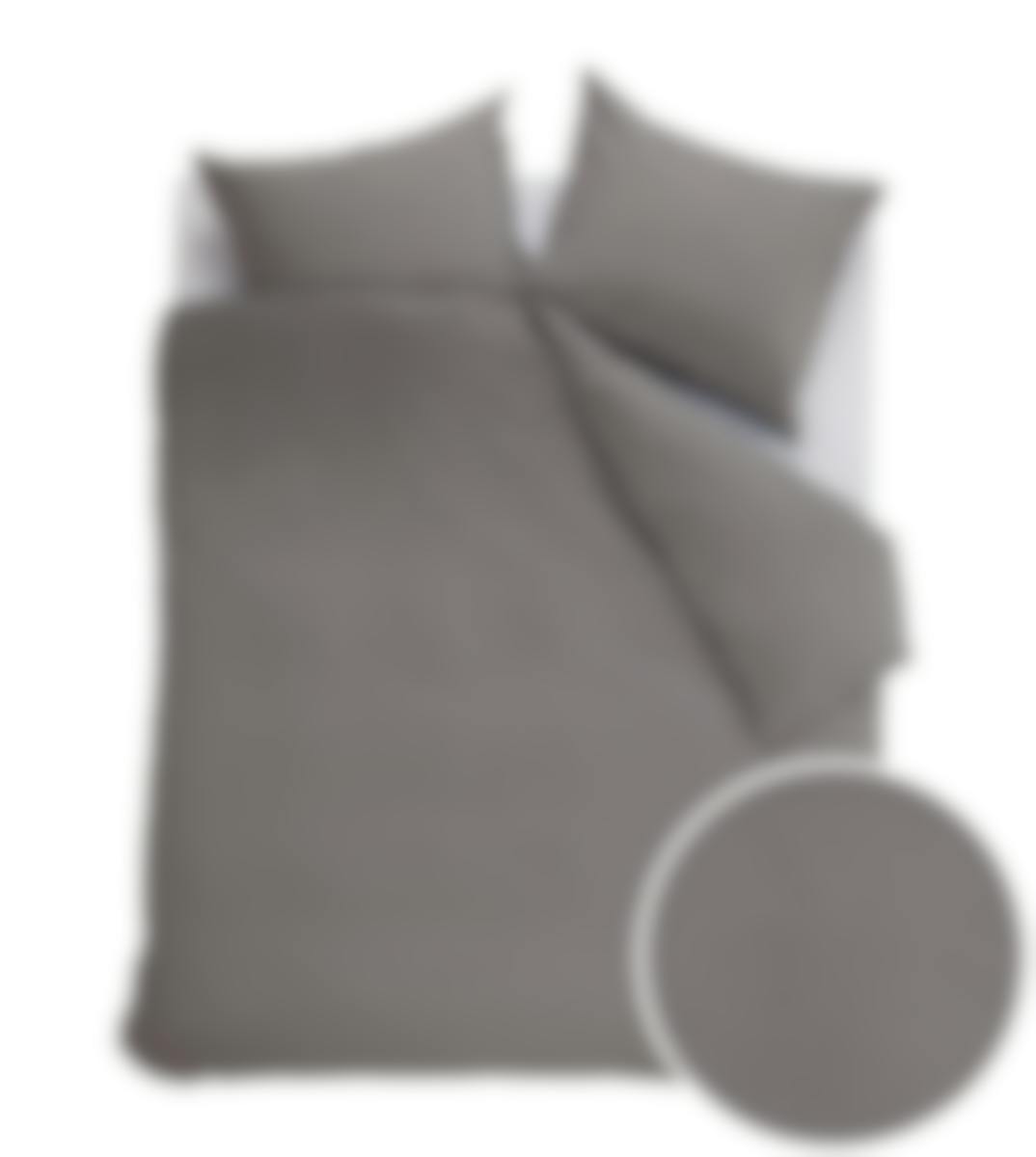 Ambiante dekbedovertrek Cotton Uni Grey Katoen 200 x 200-220 cm