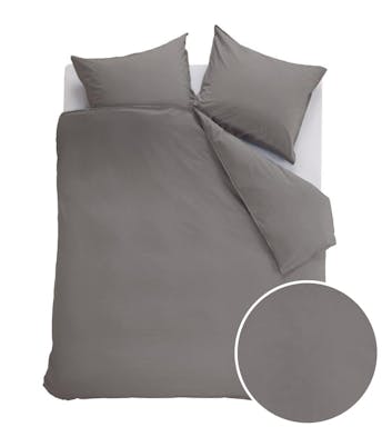 Ambiante dekbedovertrek Cotton Uni Grey Katoen 260 x 200-220 cm