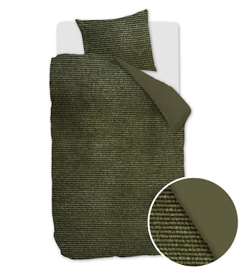 At Home by Beddinghouse housse de couette Cosy Corduroy Green Velours 140 x 200-220 cm
