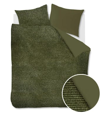 At Home by Beddinghouse housse de couette Cosy Corduroy Green Velours