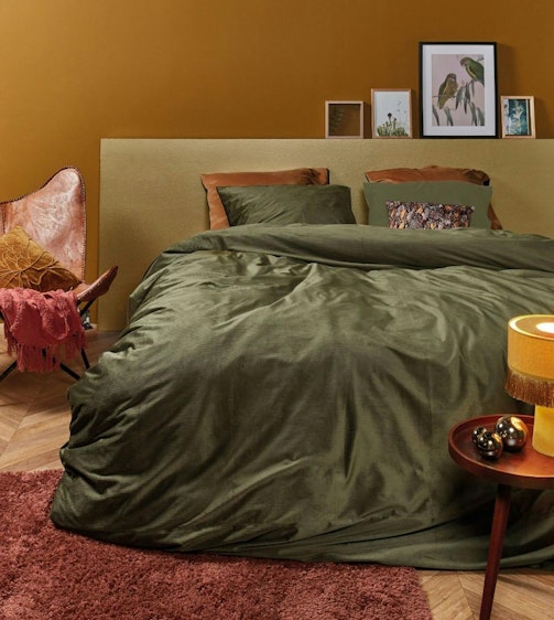 At Home by Beddinghouse housse de couette Cosy Corduroy Green Velours