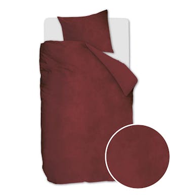 At Home by Beddinghouse housse de couette Tender Dark Red Velours 140 x 220 cm