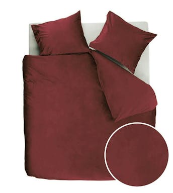 At Home by Beddinghouse housse de couette Tender Dark Red Velours 200 x 220 cm