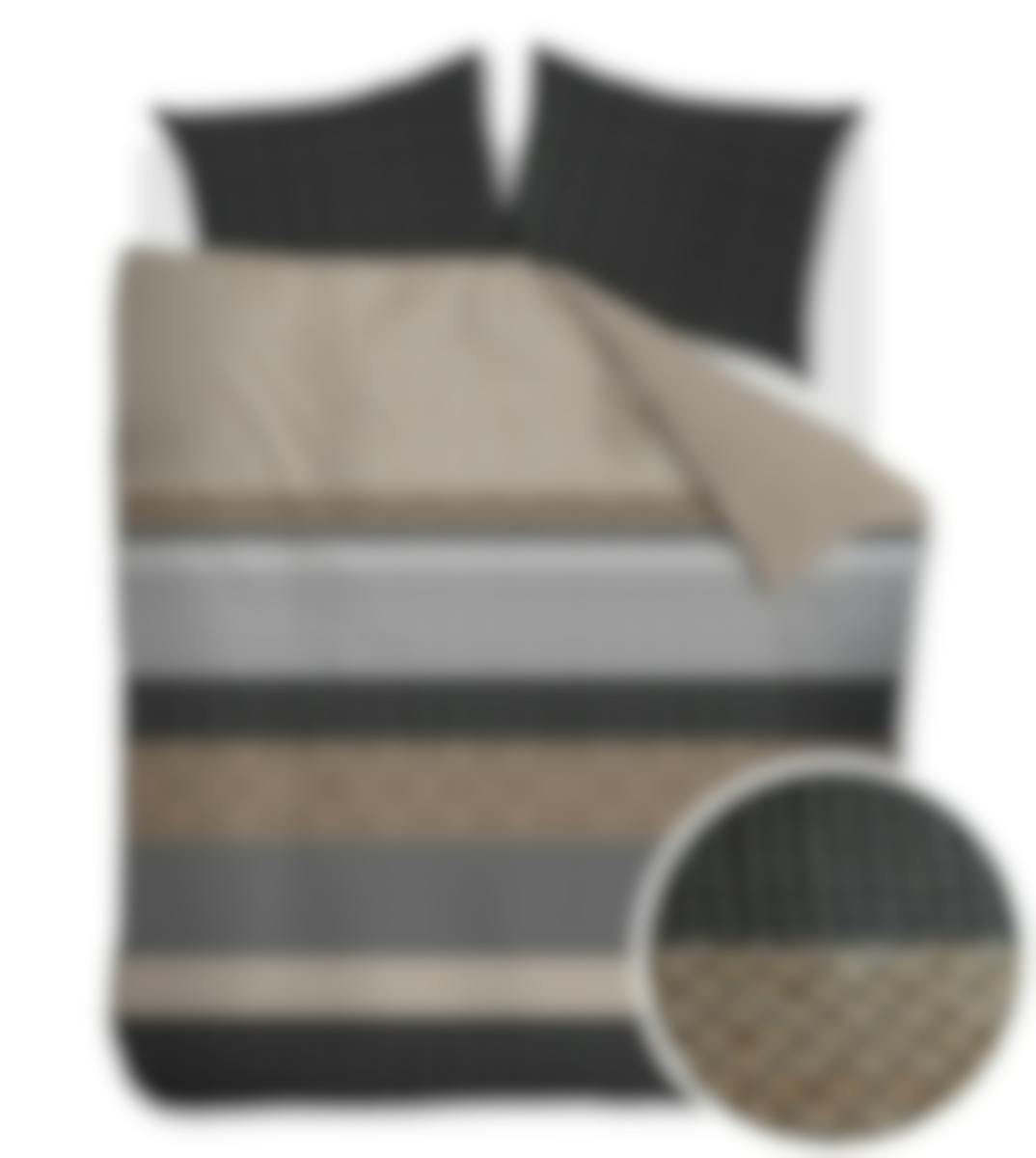Beddinghouse housse de couette Kyle Grey Satin de coton 200 x 200-220 cm