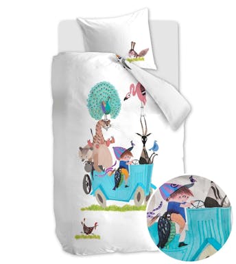 Beddinghouse Kids housse de couette FIEP Beestenbende Multi Coton 140 x 200-220 cm