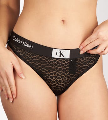 Calvin Klein string Modern Thong noir Femmes