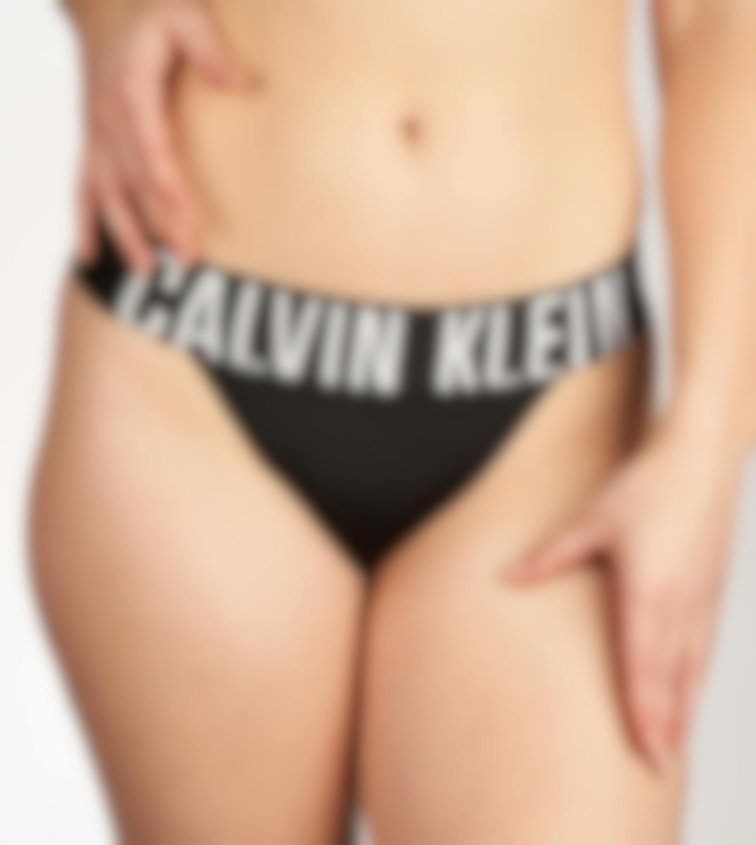 Calvin Klein string High Leg Thong Intense Power Micro Noir D