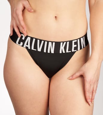 Calvin Klein string High Leg Thong Intense Power Micro Noir D