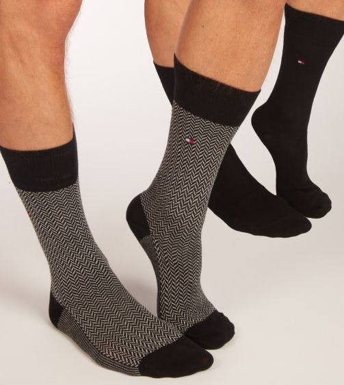 Zelden plek Verzamelen Tommy Hilfiger sokken 2 paar Herringbone Sock H 701220237-004