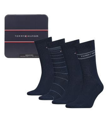 Tommy Hilfiger sokken 4 paar Tin Giftbox Sock H