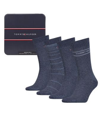 Tommy Hilfiger sokken 4 paar Tin Giftbox Sock H