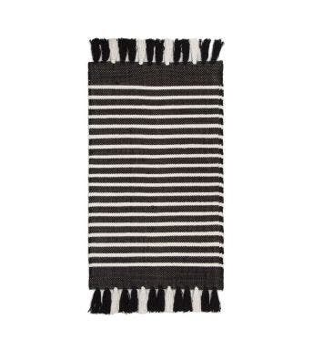 Walra tapis de bain Stripes & Structure Noir