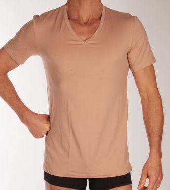 Hanro T-shirt Cotton Superior V-Neck Shirt H 073089-1216