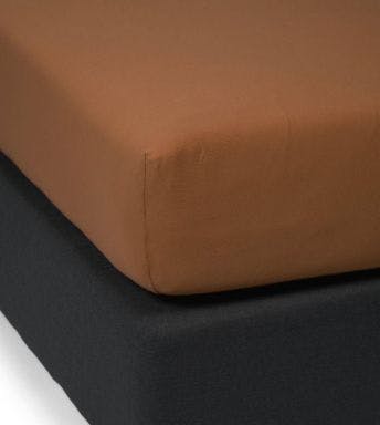 Essenza hoeslaken The Perfect Organic Jersey Leather Brown  (hoek 35 cm)