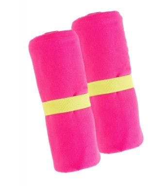 Jules Clarysse 2-delige handdoekenset microfiber pink