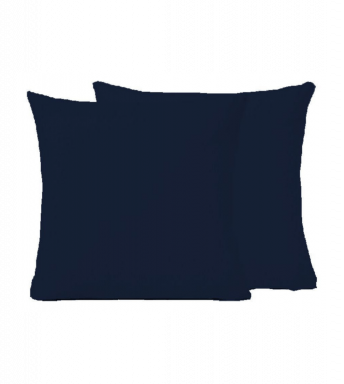 Sleepnight kussensloop marineblauw perkalkatoen set van 2