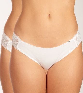 Skiny slip 2 pack Every Day In Cotton Lace Bikini Briefs D