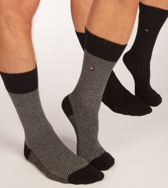 Tommy Hilfiger sokken 2 paar Herringbone Sock H