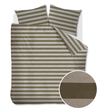 VTwonen housse de couette Bold Stripe Green Coton