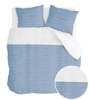 Walra housse de couette Remade Blurred Feelings Blue Coton