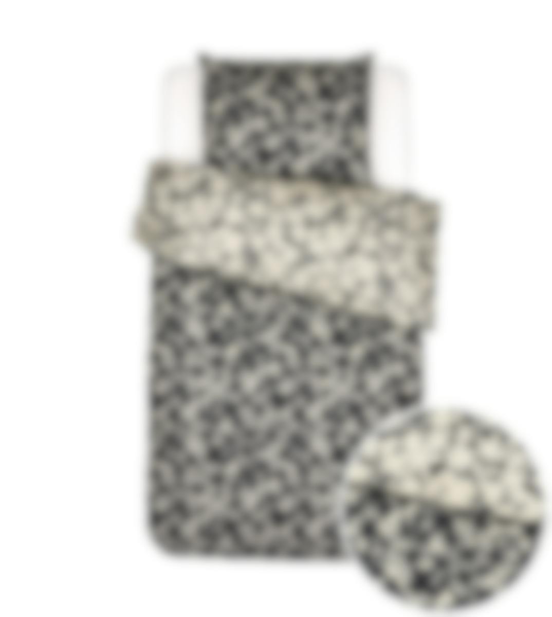 Essenza housse de couette Imara Duvet Cover Anthracite Percale de coton 140 x 220 cm