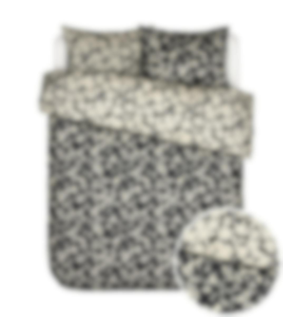 Essenza housse de couette Imara Duvet Cover Anthracite Percale de coton 240 x 220 cm