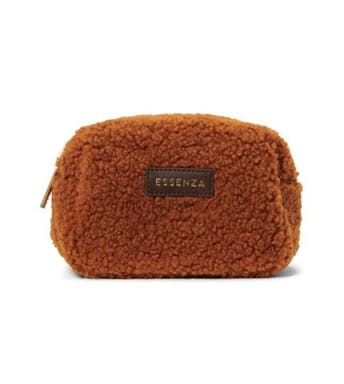 Essenza toilettas Lucy Teddy Make-up Bag Leather Brown 15 x 10 x 10 cm