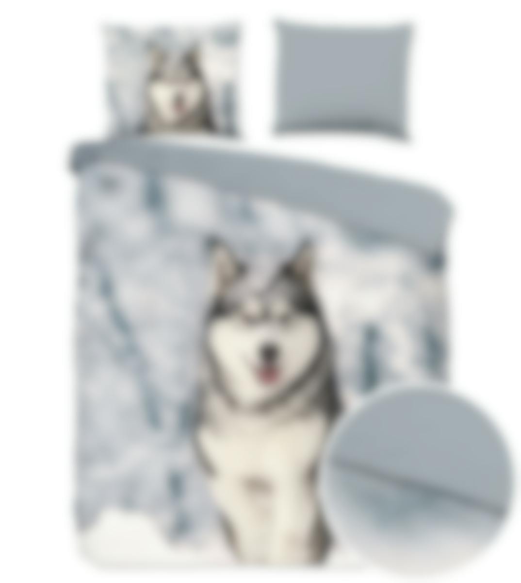 Good Morning housse de couette Husky Grey Flanelle 200 x 200-220 cm