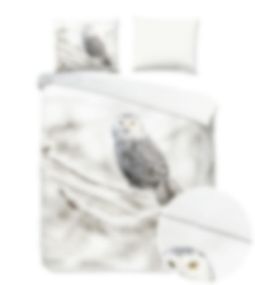 Good Morning housse de couette Snowy Owl White Flanelle