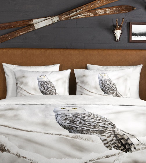 Good Morning dekbedovertrek Snowy Owl White Flanel