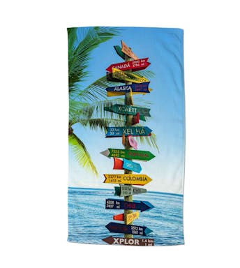 Good Morning serviette de plage Destinations Multi 100 x 180 cm